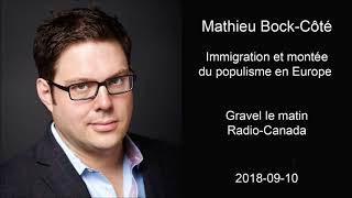 Mathieu BockCôté  Immigration et montée du populisme en Europe [upl. by Rusty]