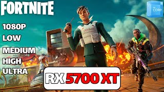 Fortnite RX 5700 XT  i3 12100f  1080p low mediumhighultra [upl. by Lewes]