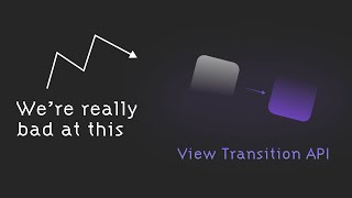 The View Transition API is amazing but were bad at it [upl. by Ablasor866]