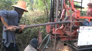 Drilling water wells in Rural Thailand [upl. by Elum]