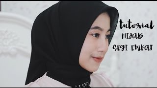 TUTORIAL HIJAB SEGI EMPAT GAMPANG BANGET CUMA 1 MENIT  PEPY [upl. by Vanhook]