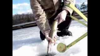 Ice Fishing for Pickerel on Stevens Pond Manchester NH [upl. by Ellswerth671]