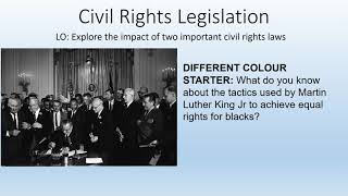 USA Unit 3 Lesson 6 Civil Rights Legislation [upl. by Lehte]