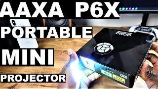 AAXA P6X Portable Mini Projector  Best Projector in 2022 4 Hour Battery 1080p 30000 Hours LED [upl. by Chlo]