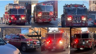 2ND ALARM RESPONSE Multiple FDNY companies responding into 3rd alarm box 3231 [upl. by Adnaval]