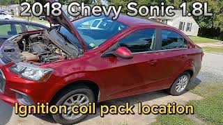 2018 Chevy Sonic 18L ignition coil pack location [upl. by Arvy132]