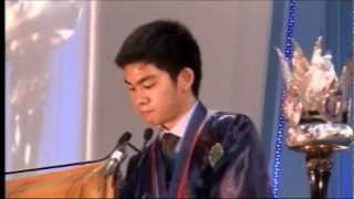 Evelio Javier awardee Juancho Cajucoms address to the Ateneo High School Class of 2013 [upl. by Cirre]