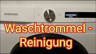 Trommelreinigung durchführen  Samsung Waschmaschine WW90T554AAW [upl. by Klute]