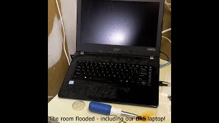 Can a WaterLogged Laptop be Saved A NonIT Guy Rescues a Drenched Laptop [upl. by Enomis]