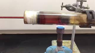 The reaction between bromine with hot iron [upl. by Aihtenak981]