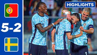 🔴Portugal vs Sweden HIGHLIGHTS 5–2 Bruno Fernandes goal and assist [upl. by Itin]