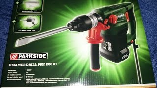 Parkside Hammer Drill PBH 1500 A1  unpacking [upl. by Derek]