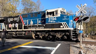 CSX Mixed Freight Train Spirit of Law Enforcement unit  Woodbine MD 101824 davidmaust1415 [upl. by Colin197]