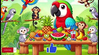 Parrot Song  Fun amp Colorful Kids Song  Kids Joel Show [upl. by Sima]