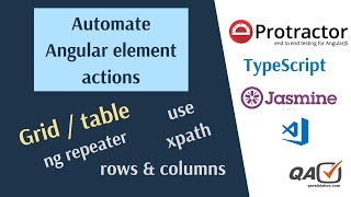 Handle WebElement using Protractor  Part3  table or ngrepeater [upl. by Yuria]