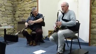 Ronan Browne amp Jimmy OBrien Moran Morpeth Bagpipe Museum Jan 2016 [upl. by Eemyaj]