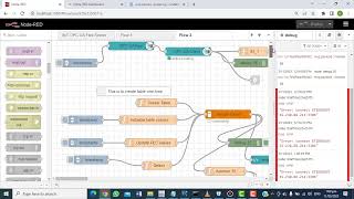 Node RED MODBUS OPC UA Google MySQL Cloud database [upl. by Ahselak7]