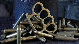 Casting Brass Knuckle Dusters from Brass Casings [upl. by Eiramanna]