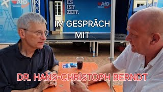 Interview mit dem Spitzenkandidaten der AfD Brandenburg Dr HansChristoph Berndt [upl. by Mattland692]