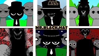 Incredibox  Sprunki ALL MRBLACK HAT in Random Different Mods [upl. by Idnew]