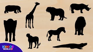 Learn Wild Animal Names and Animal Videos for Kids  Safari Animal Puzzle [upl. by Mchenry]