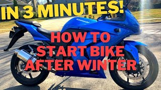 How To Start Motorcycle After Winter IN 3 MINUTES [upl. by Mundy]