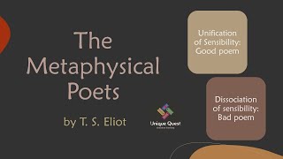 The Metaphysical Poets by T S Eliot PGTRB Unit 10 Explained in Tamil [upl. by Eckardt805]