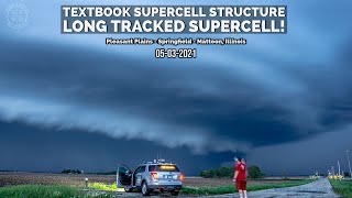 Long Tracked Tornadic Supercell  Multiple Tornadoes  Central Illinois Storm Chase  05032021 [upl. by Ailad160]