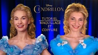 Cendrillon 2015 tutoriel coiffure et maquillage  look Lily James [upl. by Braeunig]