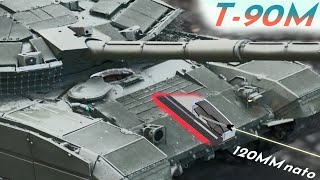 T90M RELIKT armor vs Leopard 2 DM53 APFSDS [upl. by Katie]