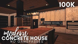 BLOXBURG NEW UPDATE 104  Modern Concrete House  100k  No Gamepass Speedbuild [upl. by Eniretac166]