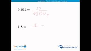 Transformar decimal a fracción [upl. by Adimra]