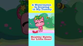 A Watermelon Is Growing in My Tummy  Funniest Catchy Cartoon 😻 animationforkids shinyboxtv [upl. by Germaun]