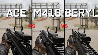 ACE vs M416 vs BERYL  Is the ACE32 better Comparisontest  PUBG [upl. by Eido]