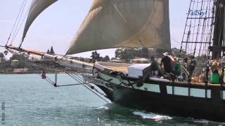 Tall Ship Sailing on the San Diego Bay with the Maritime Museum [upl. by Yarak53]