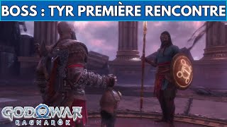 GOD OF WAR RAGNAROK BOSS  TYR PREMIÈRE RENCONTRE  LANCE ET BOUCLIER   FULL FIGHT  COMBAT [upl. by Ydurt]