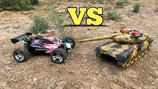 Wltoys A959 vs RC Tank  Play With RC Car  Remote Control Car [upl. by Jem954]