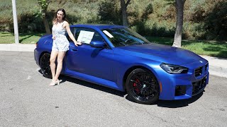 2024 BMW M2 Review 6 speed manual in Frozen Portimao Blue  Exhaust Sound  BMW Test Drive Review [upl. by Ahterahs]