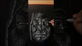 Portrait Pointillism portraitdrawing art drawing painting [upl. by Yuu]