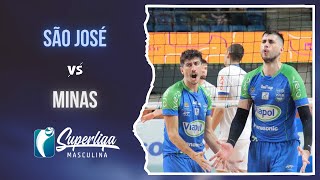 São José x Minas  MELHORES MOMENTOS  Superliga Masculina 2425 [upl. by Lonee]