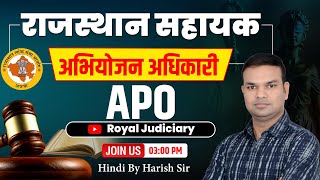 Rajasthan APO  Hindi by Harish Sir  law judiciary apohindi [upl. by Ferwerda]