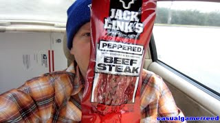 Reed Reviews Jack Links Peppered Beef Steak [upl. by Annaihr]