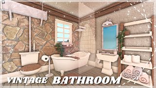 Bloxburg  Vintage Bathroom Speedbuild  Roblox Bloxburg Room Ideas [upl. by Nawad616]