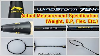 LiNing Windstrom 79H Specifications【actual measurements】 [upl. by Ahsytal]