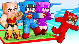 Atrapados en UN CHUNK como SUPERHEROES en Minecraft [upl. by Yolanthe]