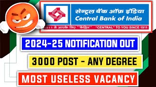 CBI 202425 Notification Out  Most Useless Vacancy [upl. by Chesney]