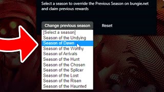 Redeem ANY amp ALL Past Season Pass Rewards EASILY With This Unclaimed  Destiny 2 Season 18 [upl. by Sirac]