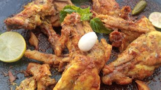 Meat and Chilli recipe  Masala chicken Wings recipe  Chicken Wings  Winter Special wings fry [upl. by Eirojam]