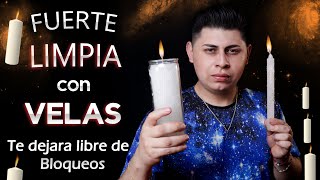 Poderosa LIMPIA con VELAS Blancas que te dejara Libre de Daños Obstáculos Negatividad [upl. by Runkle]