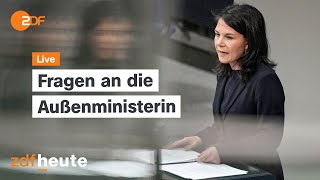 Regierungsbefragung im Bundestag  Baerbock muss sich den Fragen der Abgeordneten stellen [upl. by Oicnoel]